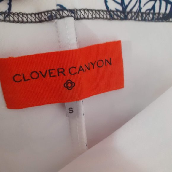 CLOVER CANYON BRIGHT FLOWER BLOSSOM SCUBA NEOPRENE PENCIL SKIRT SMALL , NEW - Picture 3 of 7